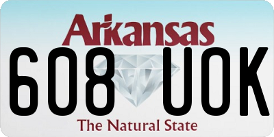 AR license plate 608UOK
