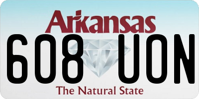 AR license plate 608UON