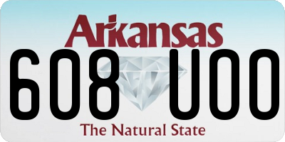 AR license plate 608UOO