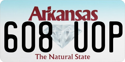 AR license plate 608UOP