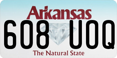 AR license plate 608UOQ