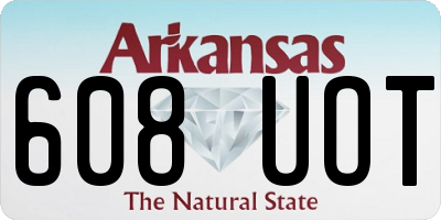 AR license plate 608UOT