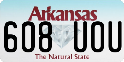 AR license plate 608UOU