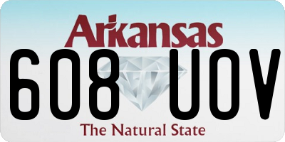 AR license plate 608UOV