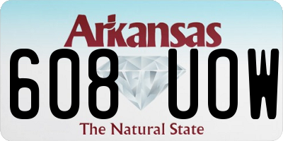 AR license plate 608UOW