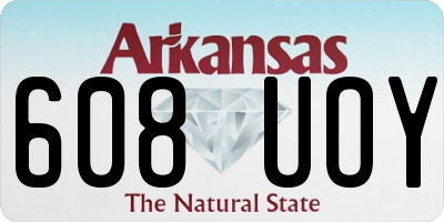 AR license plate 608UOY
