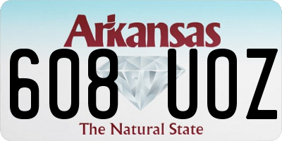 AR license plate 608UOZ