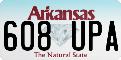 AR license plate 608UPA