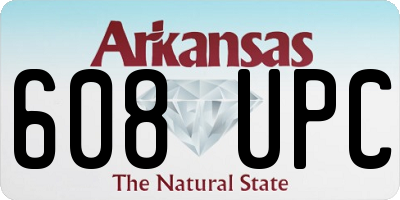 AR license plate 608UPC