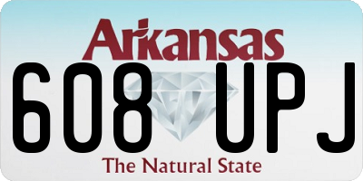 AR license plate 608UPJ