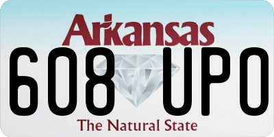 AR license plate 608UPO