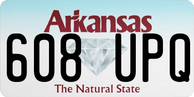 AR license plate 608UPQ