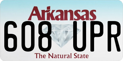AR license plate 608UPR