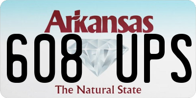 AR license plate 608UPS