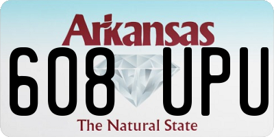 AR license plate 608UPU