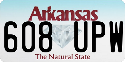 AR license plate 608UPW