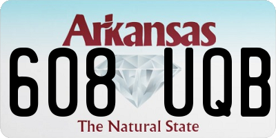 AR license plate 608UQB