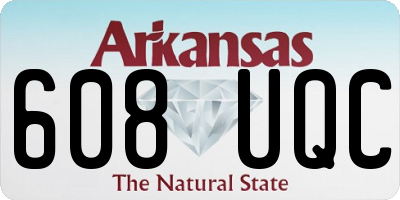AR license plate 608UQC