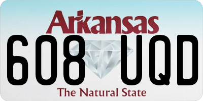 AR license plate 608UQD
