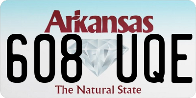 AR license plate 608UQE