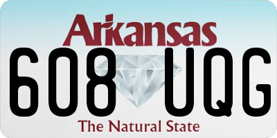 AR license plate 608UQG