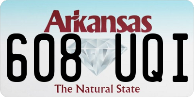 AR license plate 608UQI
