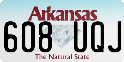 AR license plate 608UQJ