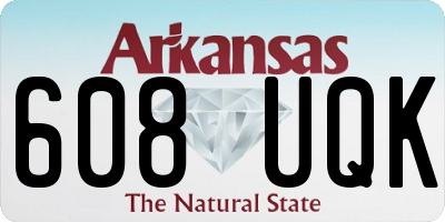 AR license plate 608UQK