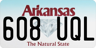 AR license plate 608UQL