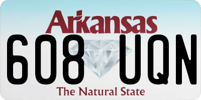 AR license plate 608UQN