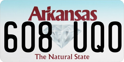 AR license plate 608UQO