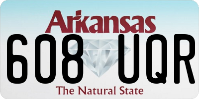AR license plate 608UQR
