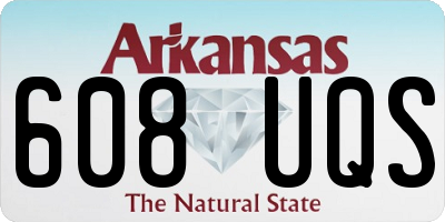 AR license plate 608UQS