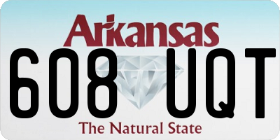AR license plate 608UQT