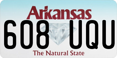 AR license plate 608UQU
