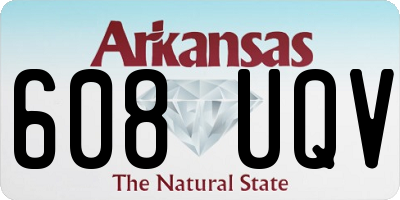 AR license plate 608UQV