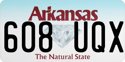 AR license plate 608UQX