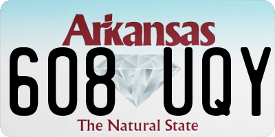 AR license plate 608UQY