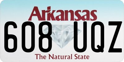 AR license plate 608UQZ