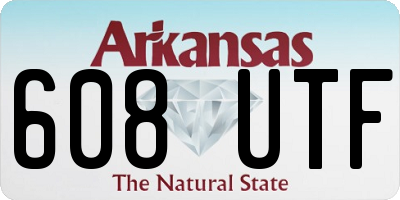 AR license plate 608UTF