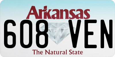 AR license plate 608VEN