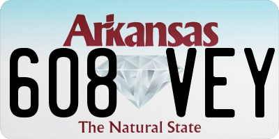 AR license plate 608VEY
