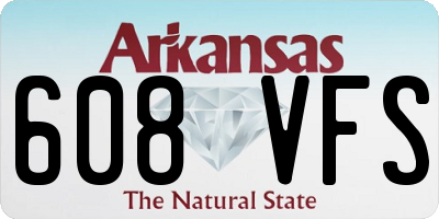 AR license plate 608VFS