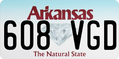AR license plate 608VGD