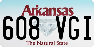 AR license plate 608VGI