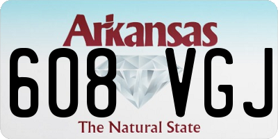 AR license plate 608VGJ