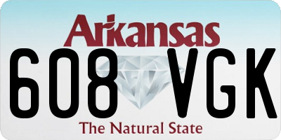 AR license plate 608VGK