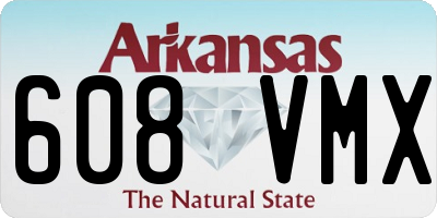 AR license plate 608VMX