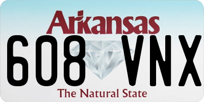 AR license plate 608VNX