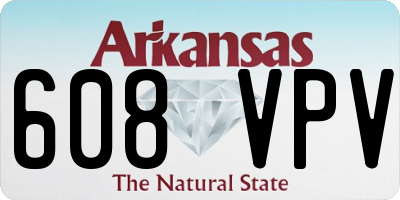 AR license plate 608VPV